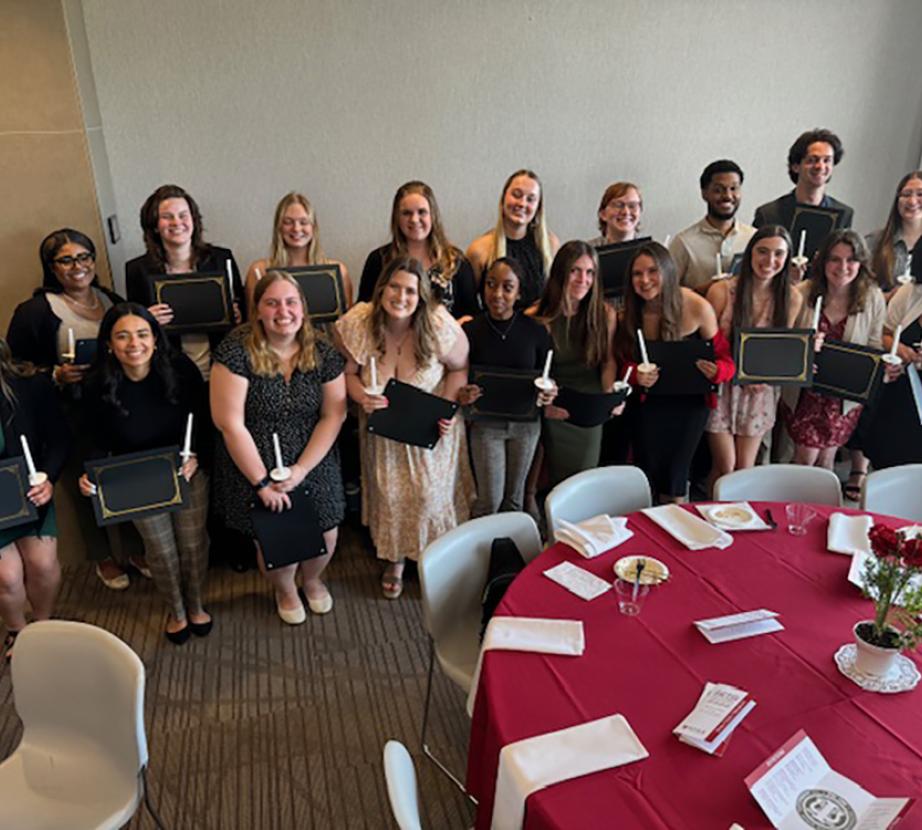 Group of students at Psi Chi Annual Induction Ceremony