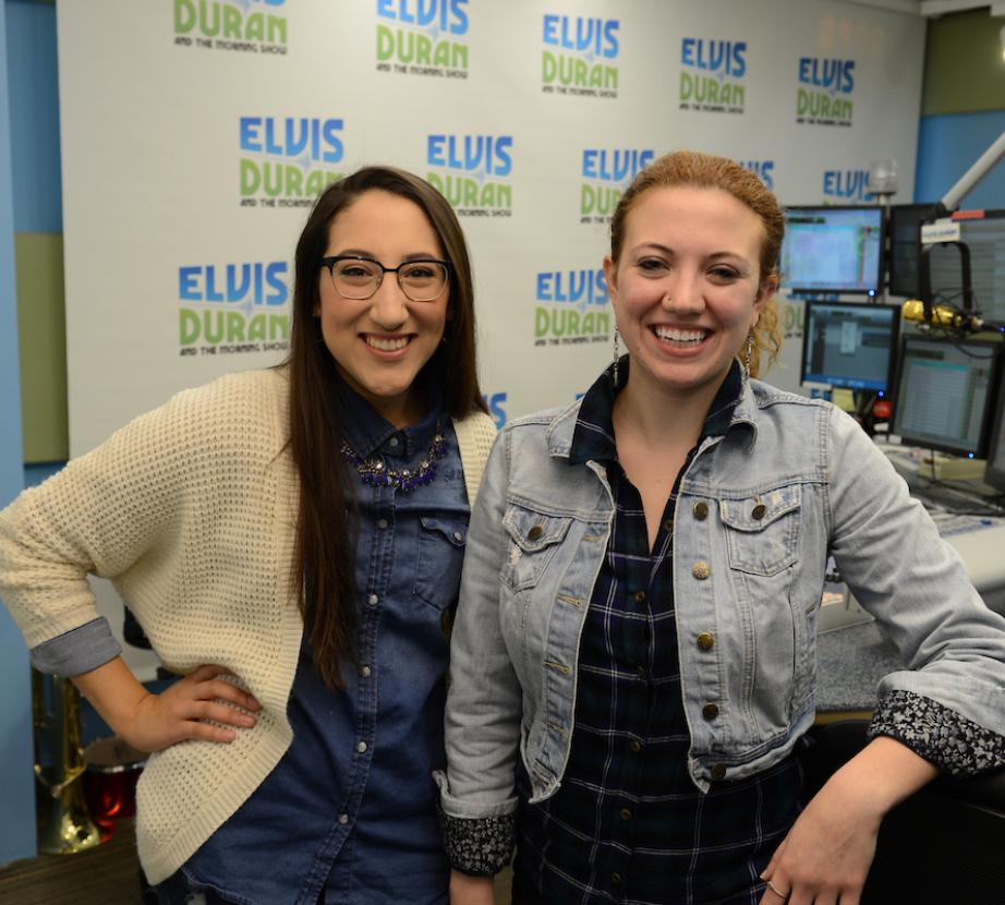 Students interning with the Elvis Duran Show
