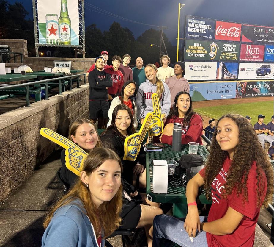 Business LLC students at a Trenton Thunder baseball game