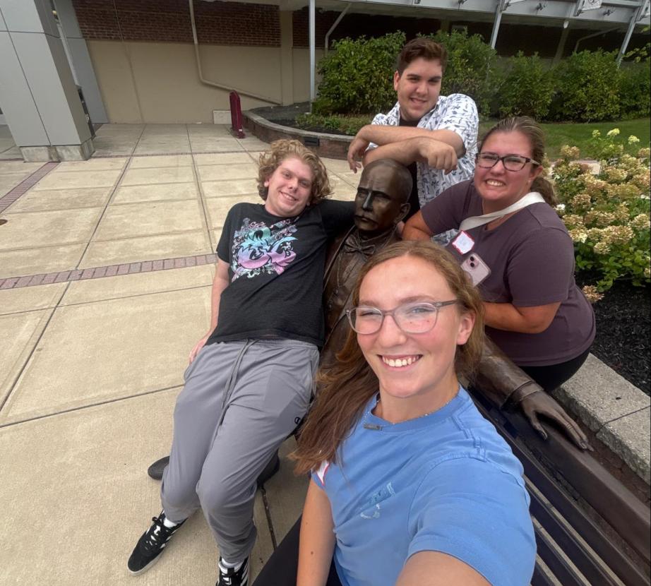 Business LLC students posing on Rider campus