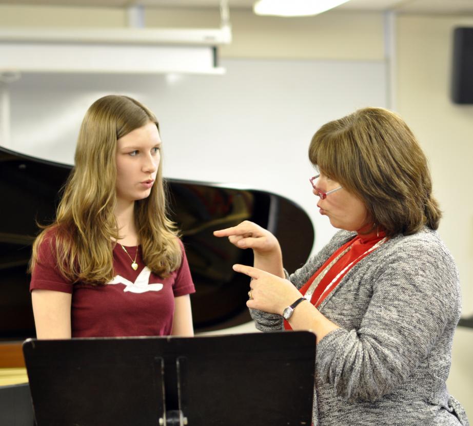 Vocal student with professor