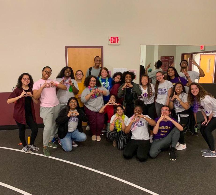 Students pose at Relay for Life.