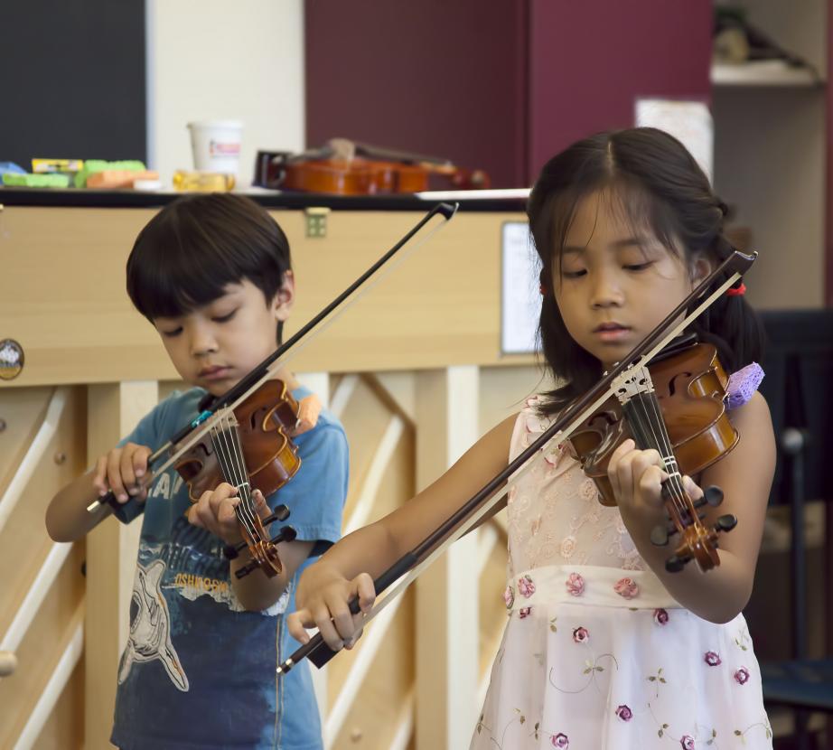 Students with violins
