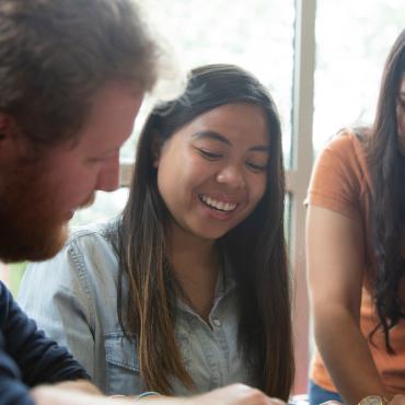 Students studying together