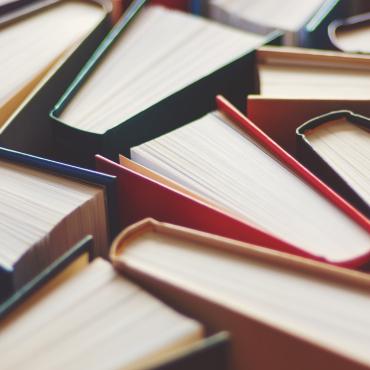 Books on table