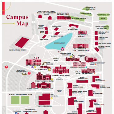 U Of A Map Campus Map | Rider University