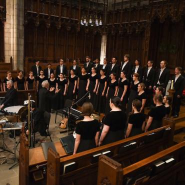 James Jordan conducting choir