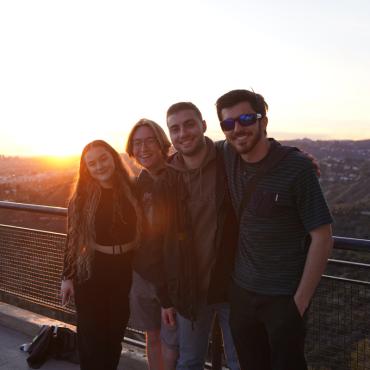 Students posing in LA