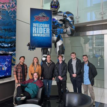 Rider Students on set - semester in Los Angeles