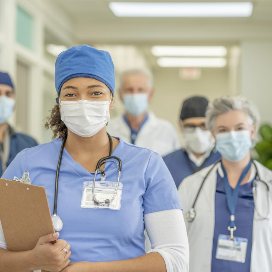 Group of nurses and health care professionals