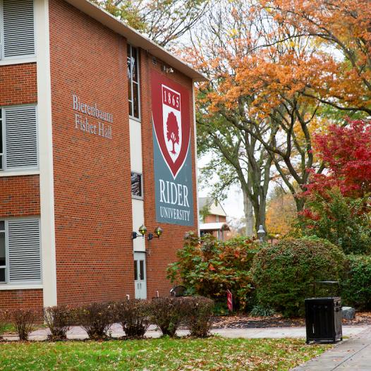 Fall shot of an exterior of a building.