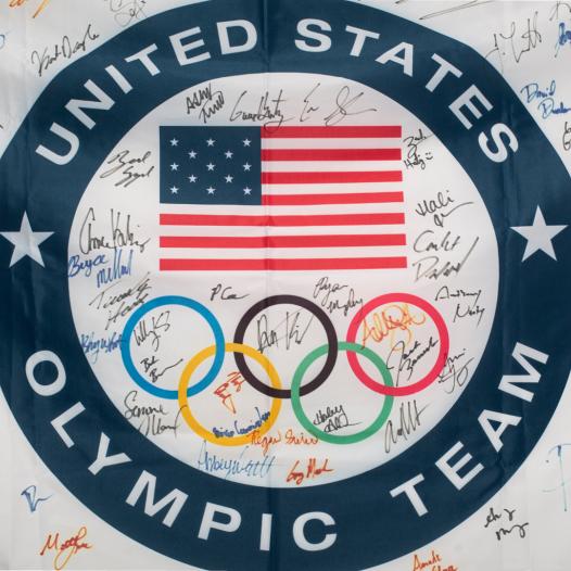 Olympic team signed flag