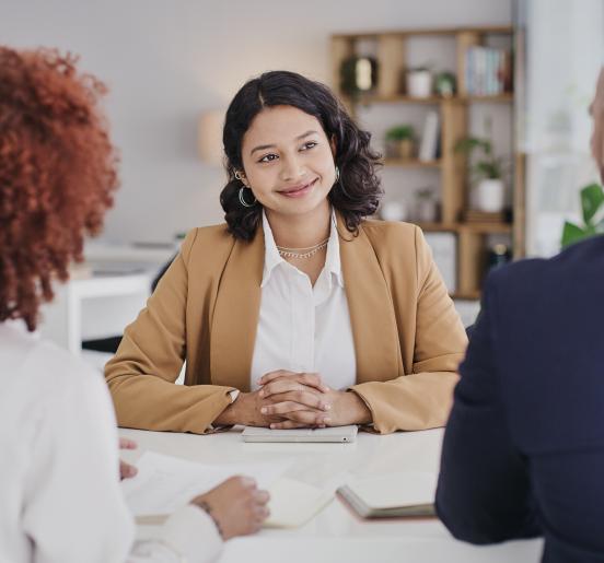 Smiling woman at work