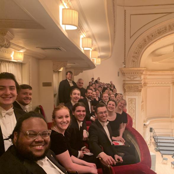 Students in Westminster Choir performed at Carnegie Hall in March 2023